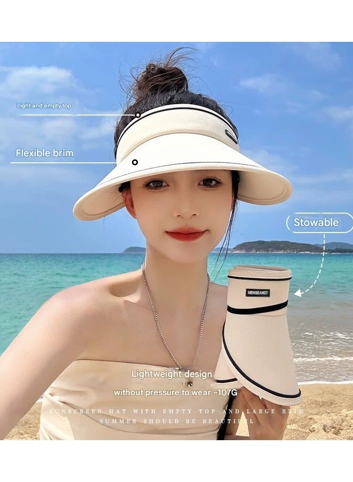 Goolsky Women UPF50 Sun Visor Hat Wide Brim Foldable UV Protection Summer Outdoor Sun Hat  - Image 2