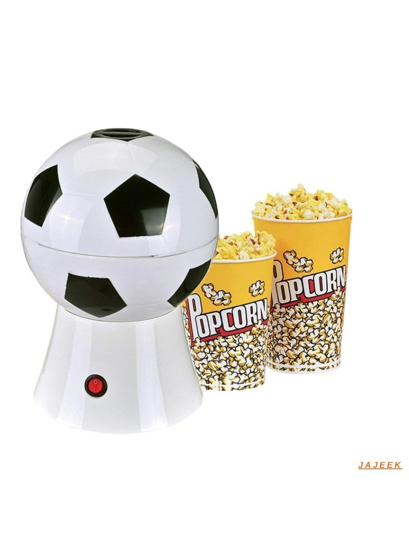 JAJEEK Mini Hot Air Popcorn Maker, 1200W | Soccer, Basketball, Volleyball Style Popcorn Machine | Oil-Free, Healthy Snacks | Perfect for Family Movie Nights, Parties, Football Games, and Events - Image 1