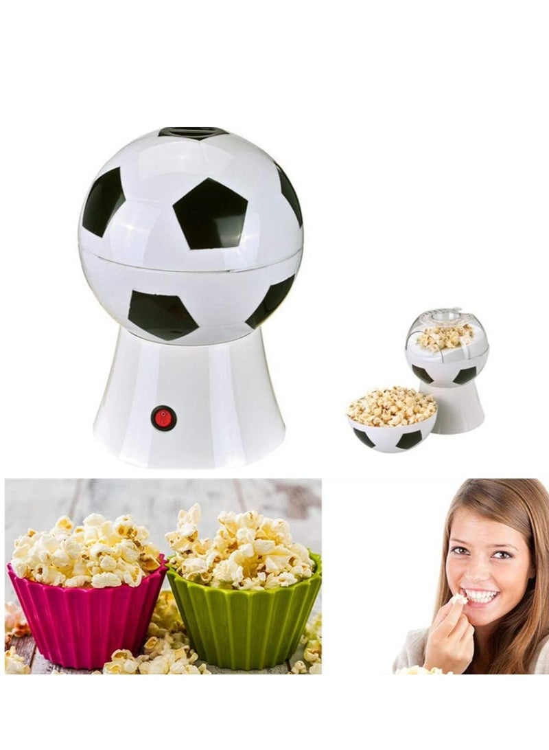 JAJEEK Mini Hot Air Popcorn Maker, 1200W | Soccer, Basketball, Volleyball Style Popcorn Machine | Oil-Free, Healthy Snacks | Perfect for Family Movie Nights, Parties, Football Games, and Events - Image 5