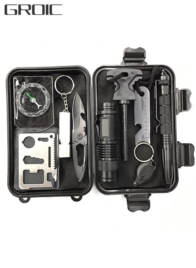 GROIC المهنية مجموعة الحبال معدات والعتاد أدوات لوازم ل SOS الطوارئ التكتيكية المشي لمسافات طويلة الصيد الكوارث التخييم مغامرات - Image 1