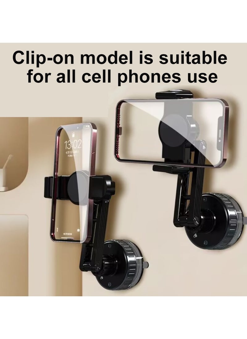 Generic Vacuum Suction Phone Holder, Strong Wall and Desk Mount with Adjustable 360° Rotation, No Damage, Universal Phone Stand for home, office, cars  - Image 2