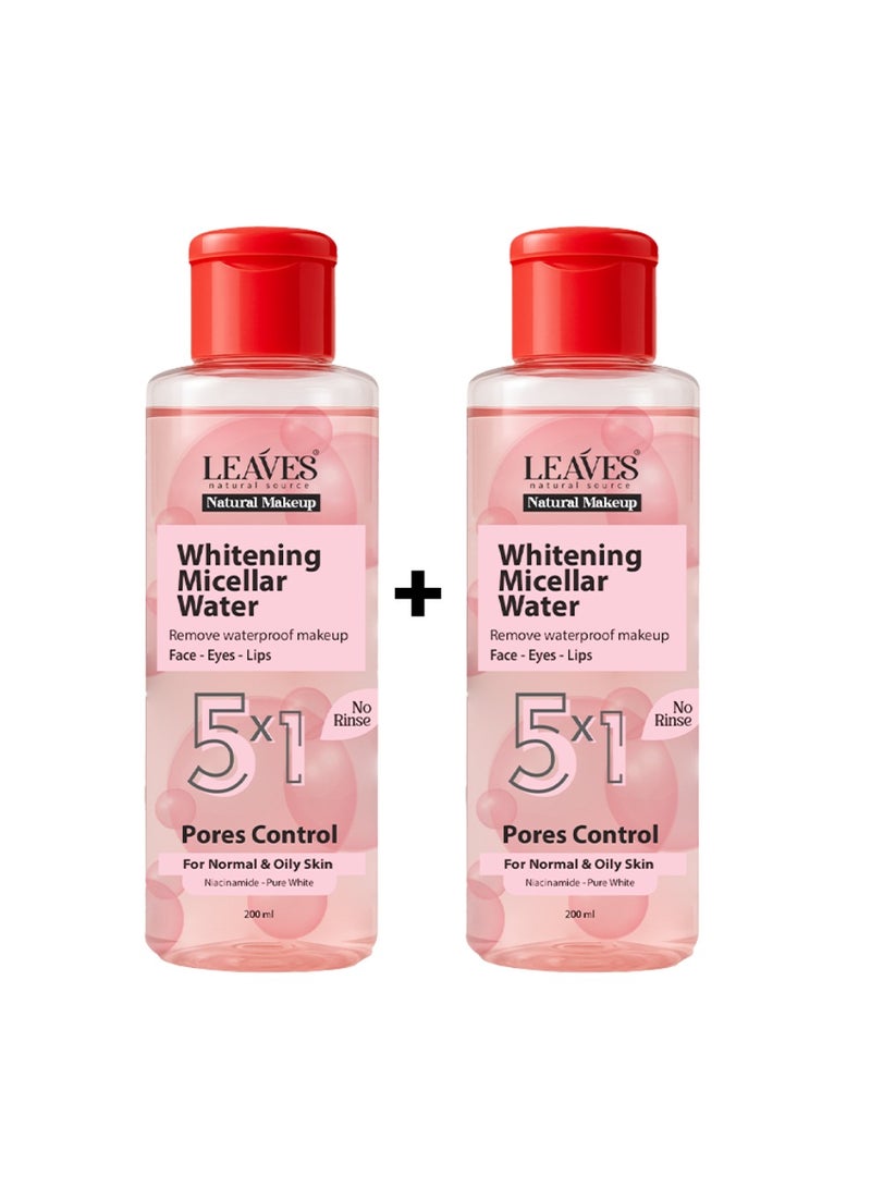 لييفز عبوتين ميسيلار ووتر للتفتيح و ازالة الميكياج ( للبشرة الدهنية ) 200مل