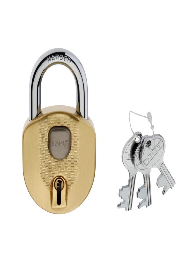 LAPO 65mm Premium Padlock for Main Door, Gate, Shop & Warehouse Security, Strong Mild Steel Body with Anti-Cut Hardened Shackle, Advanced 8 Lever Internal Locking Mechanism (Pack of 1) - Image 1