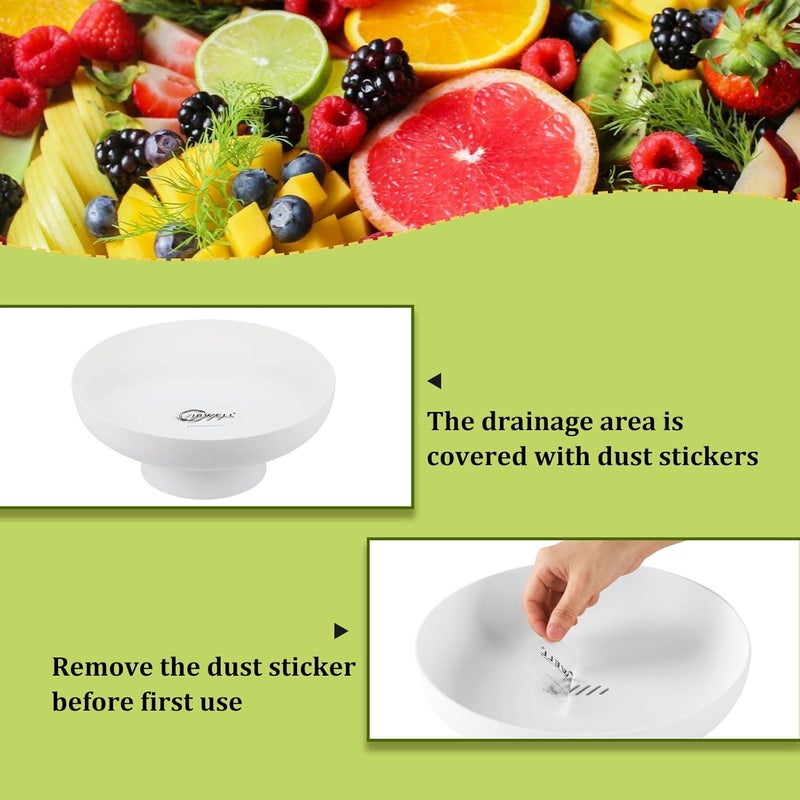 IBWell 102 inch Fruit Holder for Kitchen Countertop Plastic Fruit Basket for Counter Pink Fruit Bowl for Home Decor Modern Centerpiece Bowl for Dining Table - Image 3