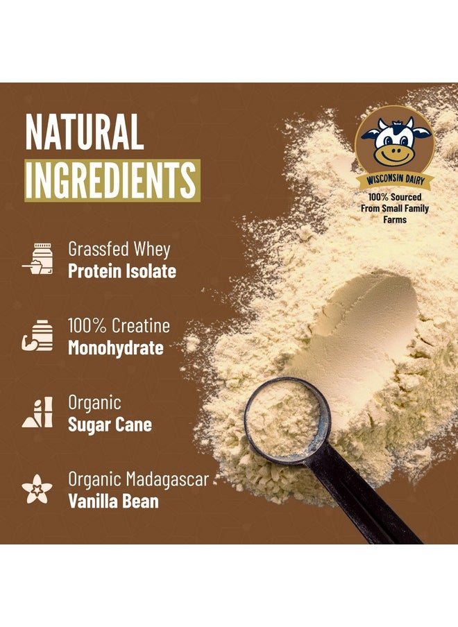 Health & Household - B.Rad Grass Fed Whey Protein Isolate Powder With Creatine | Ultra-Pure, All-Natural Clean Ingredients | Superfuel With Whey And Creatine | 100% Usa Sourced | Delicious Cocoa Bean (Chocolate) Flavor - Image 1
