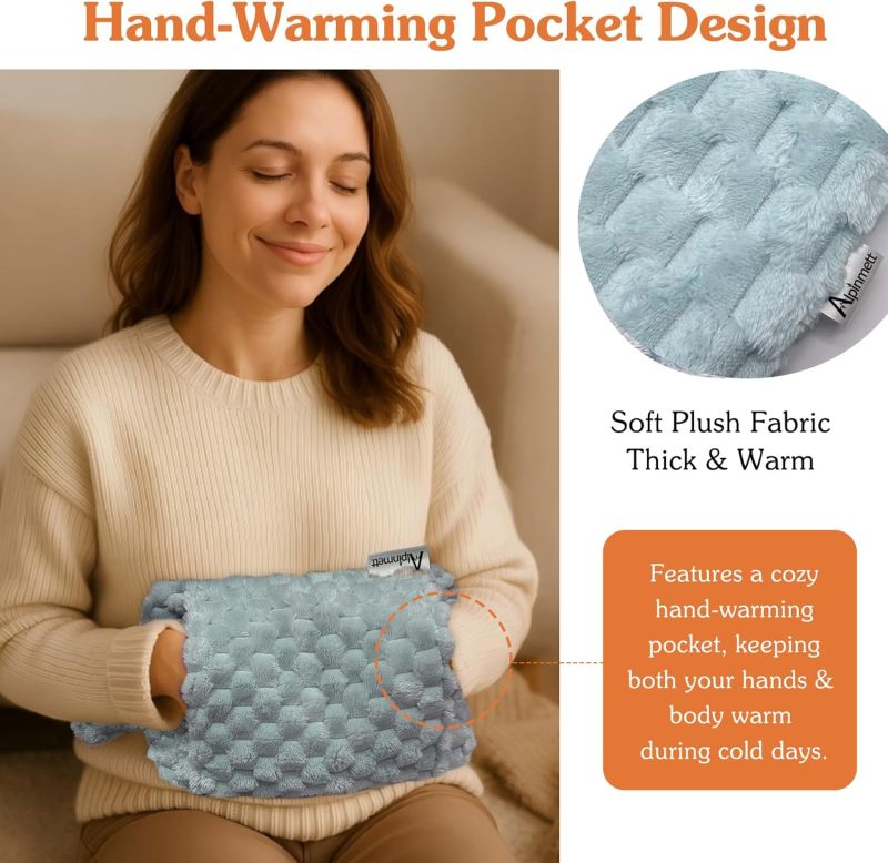 Large Hot Water Bottle: 22x33cm 2.5L High Capacity Long-Lasting Warmth - Leak-Proof Safe Soft Cover Hot Water Bag for Full Body Thermal Therapy, Bed And Feet Warmth - Image 5