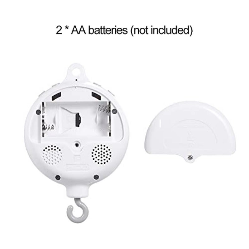 Rotary Baby Crib Bed Toy Musical Mobiles 35 Songs Music Box Remote Control Movement Bells for with USB Line - Image 4
