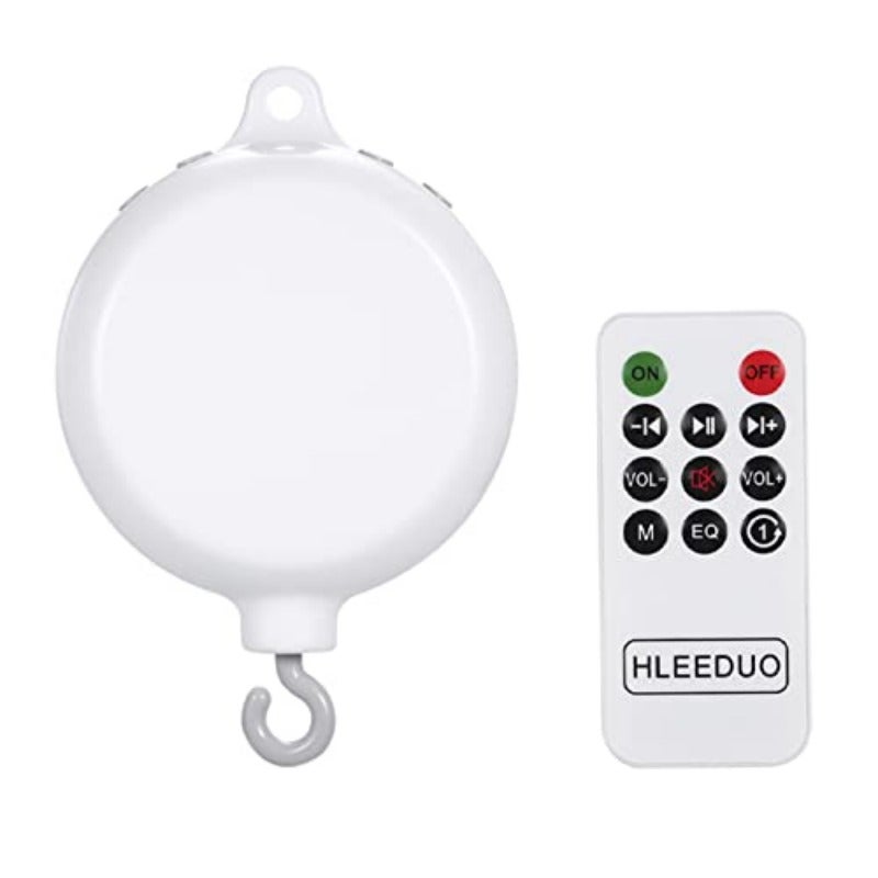Rotary Baby Crib Bed Toy Musical Mobiles 35 Songs Music Box Remote Control Movement Bells for with USB Line - Image 1