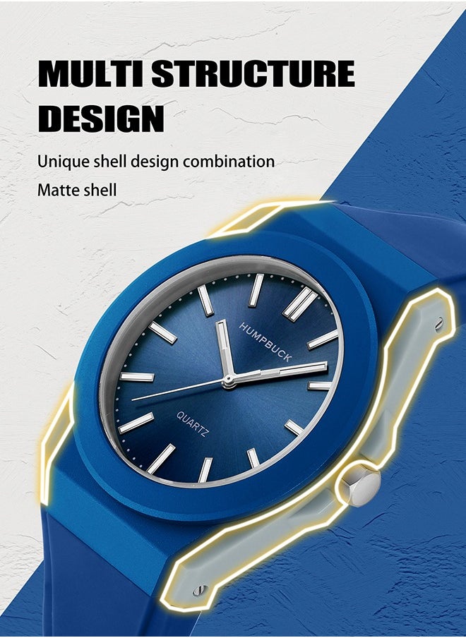 HUMPBUCK - Watches for Men & Women Fashion Casual Ultra-thin Plastic Quartz Light Sport Wristwatch Gifts for Men & Women - Image 1