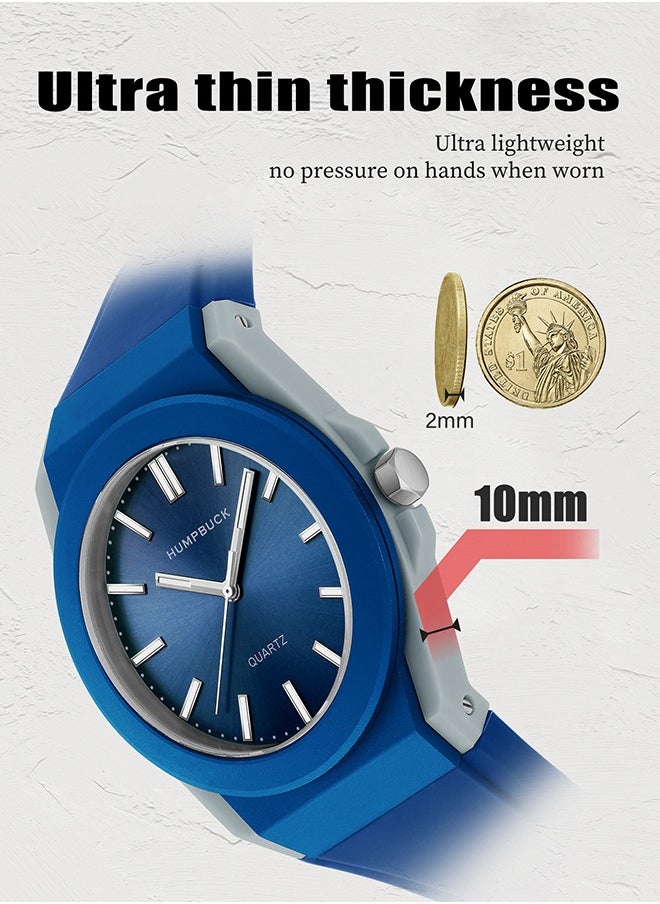 HUMPBUCK - Watches for Men & Women Fashion Casual Ultra-thin Plastic Quartz Light Sport Wristwatch Gifts for Men & Women - Image 1