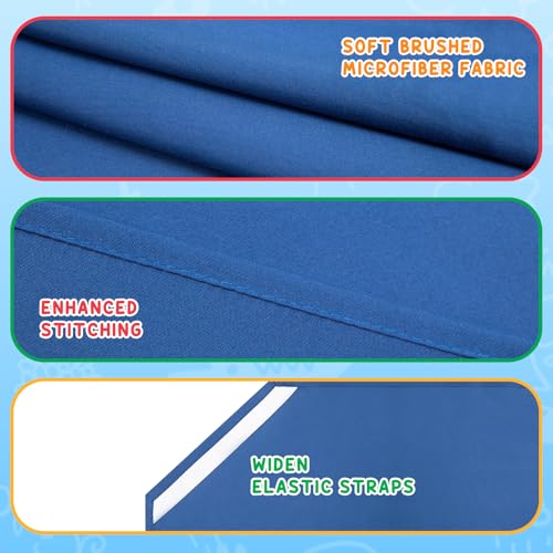 Comfyanno Cot Sheets for Daycare Standard Size - Fits 23" x 52" Cot, 10 Pack Bulk, Daycare Essentials, Soft & Comfortable Fitted Cot Cover, for Preschool Kids Nap Time, Brushed Microfiber - Navy Blue - Image 2