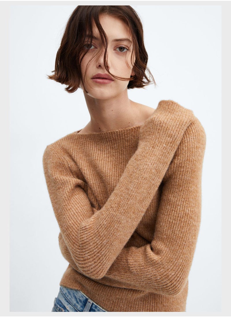 MANGO - Boat Neck Sweater - Image 1