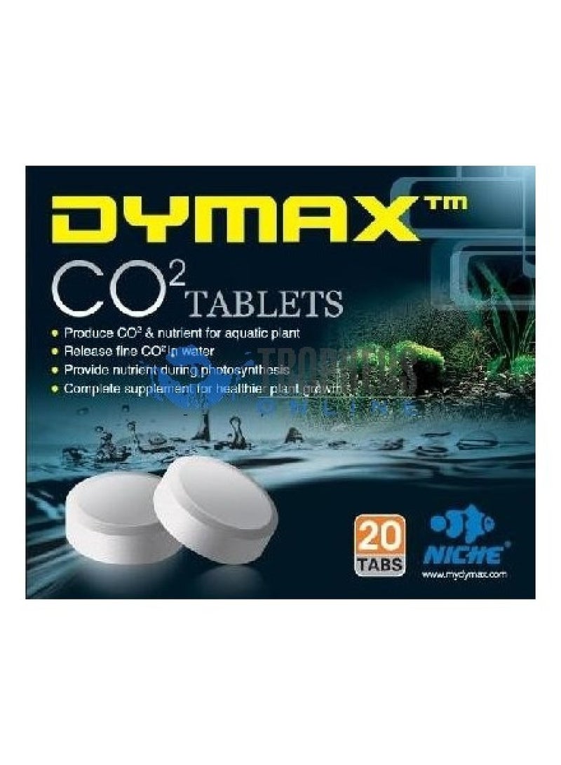 Dymax CO2 Tablets – 20 Tablets | CO2 Supplement for Aquatic Plants