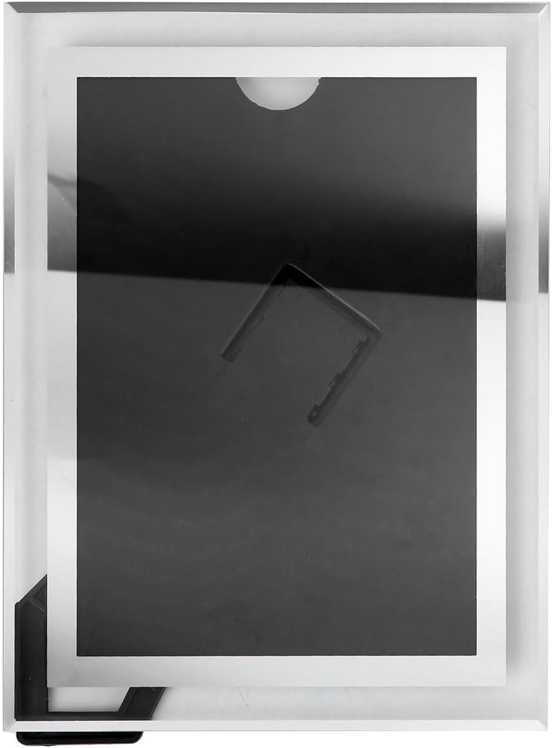 Crystal Glass Picture Frame 6-inch, Certificate and Photo Holder, 10.2x15.3 Cm Display Stand Frame for Home and Office Décor - Image 1