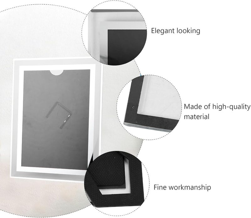 Crystal Glass Picture Frame 6-inch, Certificate and Photo Holder, 10.2x15.3 Cm Display Stand Frame for Home and Office Décor - Image 3