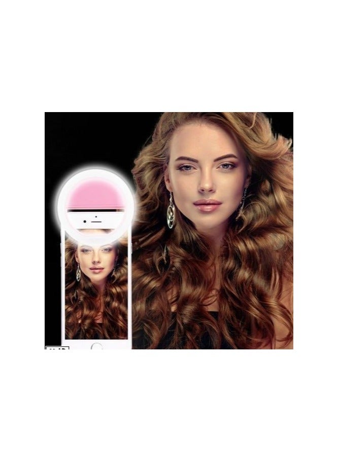 Portable Camera Studio LED Photography Ring Light Pink/White - Image 5