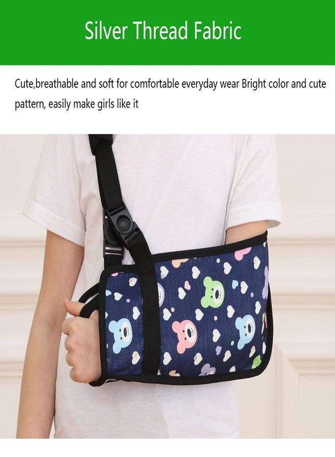 Ledhlth Pediatric Arm Sling for Kids - Adjustable Child Shoulder Immobilizer Brace for Broken Collarbone, Post-Surgery Support, Exquisite Printed Sling with Blue Bear Design (Small) - Image 5
