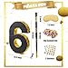 PCFING 20 Inch Number 6 Piata Gold Black with 30 Inch Piata Stick Blindfold Confetti for Man Women Boys Girls Birthday Party Decorations Anniversary Celebration Fiesta - Image 4