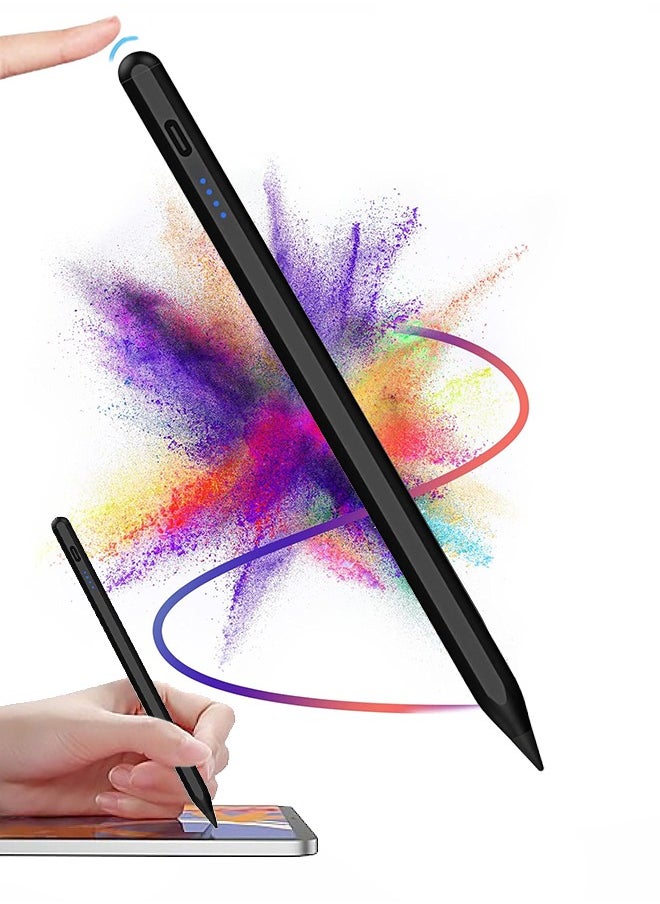 BUPY - Stylus Pen/Apple Pencil for iPad 10/9th Gen,iPad Pen Compatible with (2018-2022) Apple iPad Pro 11 & 12.9 inch,iPad Mini 6th/5th Gen, iPad Air 3/4/5,iPad 6/7/8th Gen for Writing/Drawing (Black) - Image 1