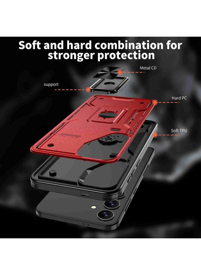 erorex Case For Samsung Galaxy S25 Ultra 5G Ring Holder PC Hybrid TPU Phone Case - Image 4