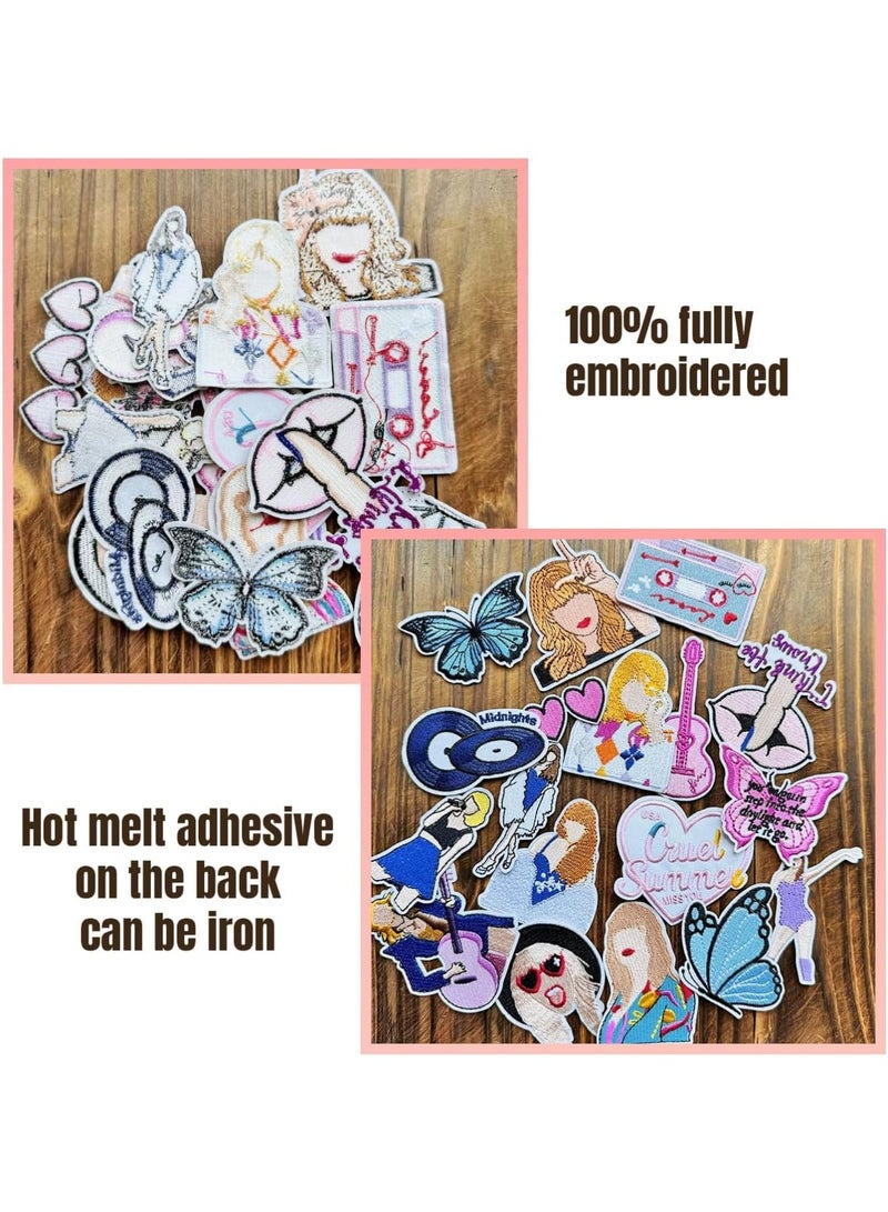 SOLARAE Iron on Patches, Embroidered Iron on Patches, for Music Appliques, Kids DIY Crafts, Fashion Jeans, Backpacks, Clothing, Jackets, Hats, Gifts for Music Fans (Style A) - Image 5