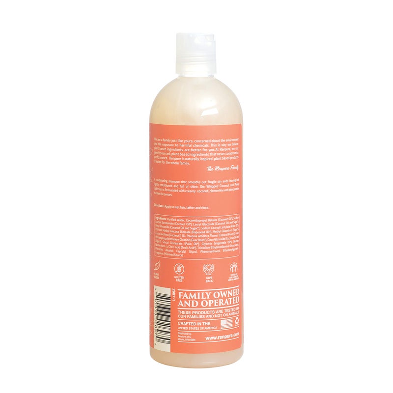 RENPURE Plant-Based Beauty Whipped Coconut & Peony Curl + Shine Shampoo, 16 Fluid Ounce - Image 2
