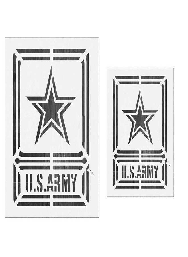 OBUY Large U.S. Military Logo Stencil(Set of 2) for Painting on Wood, Fabric, Walls, Airbrush + More | Reusable Mylar Template (U.S.Army) - Image 1