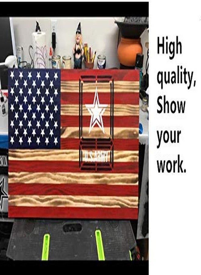 OBUY Large U.S. Military Logo Stencil(Set of 2) for Painting on Wood, Fabric, Walls, Airbrush + More | Reusable Mylar Template (U.S.Army) - Image 4