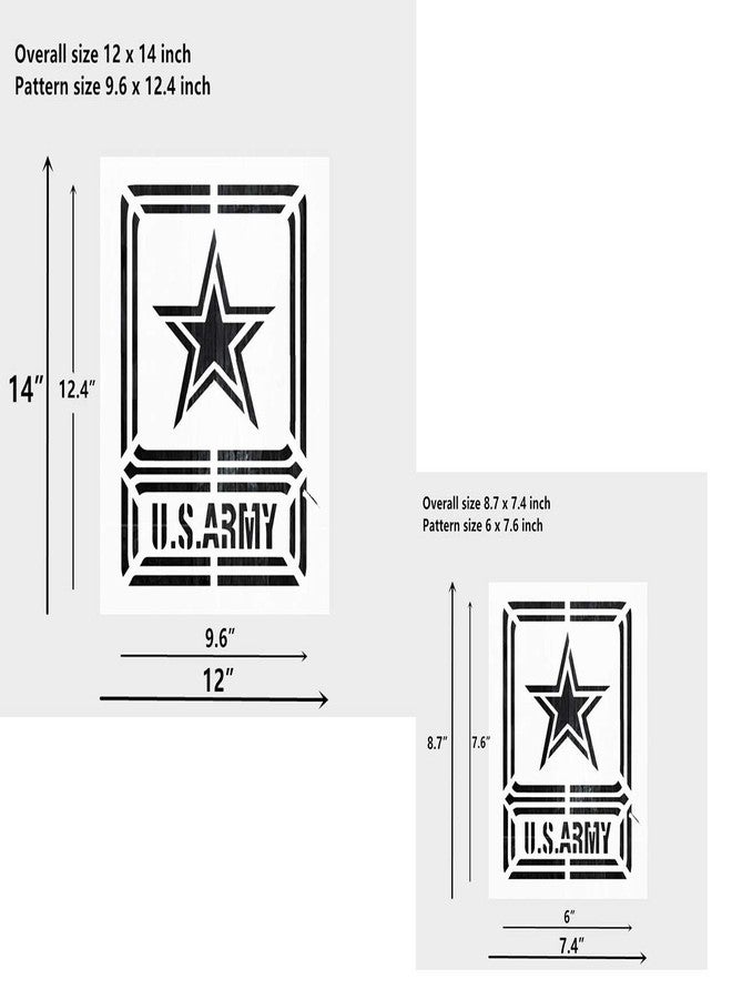 OBUY Large U.S. Military Logo Stencil(Set of 2) for Painting on Wood, Fabric, Walls, Airbrush + More | Reusable Mylar Template (U.S.Army) - Image 2