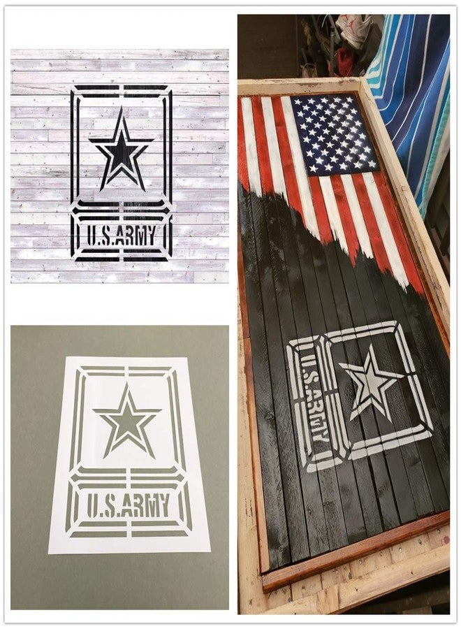 OBUY Large U.S. Military Logo Stencil(Set of 2) for Painting on Wood, Fabric, Walls, Airbrush + More | Reusable Mylar Template (U.S.Army) - Image 3
