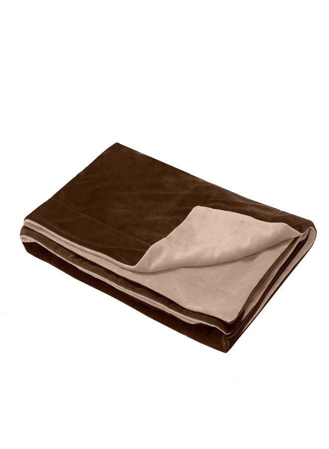 Furhaven Waterproof Throw Blanket for Dogs & Indoor Cats, Washable - Two-Tone Luxe Velvet Dog Blanket - Brownstone, Large - Image 4