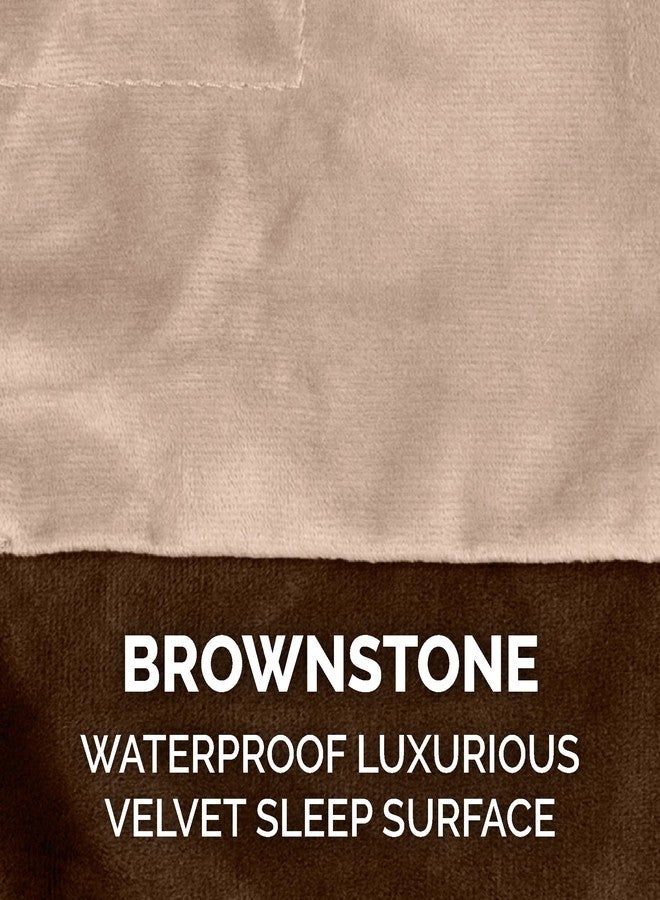 Furhaven Waterproof Throw Blanket for Dogs & Indoor Cats, Washable - Two-Tone Luxe Velvet Dog Blanket - Brownstone, Large - Image 5