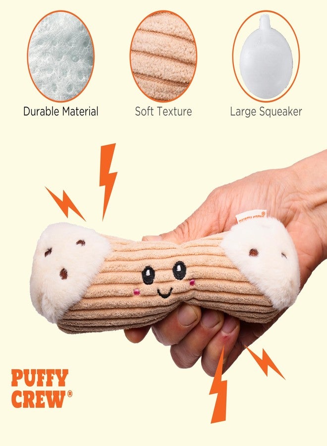 لعبة كلب قطيفة تصدر صوتاً من مجموعة Puffy Crew، مجموعة Bakery Bite_Stick، 8 بوصات، للكلاب الصغيرة والمتوسطة (كانولي، صغير) - Image 4