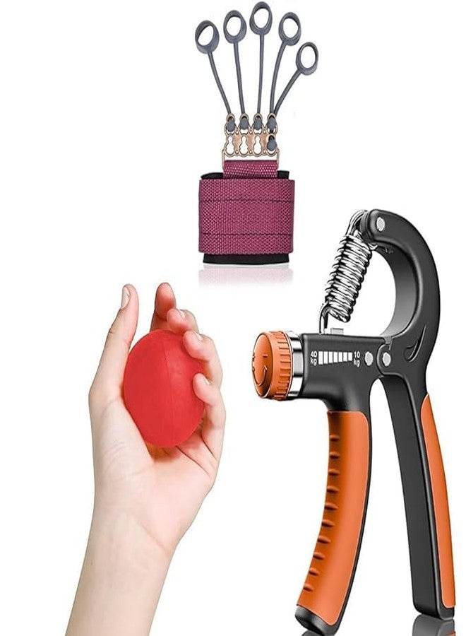 Dr. Care Stress Relief and Hand Strength Improvement Kit: Stress Ball, Hand Grip, Finger Exerciser - All Fitness Levels Accessories for Home Gym - Image 1
