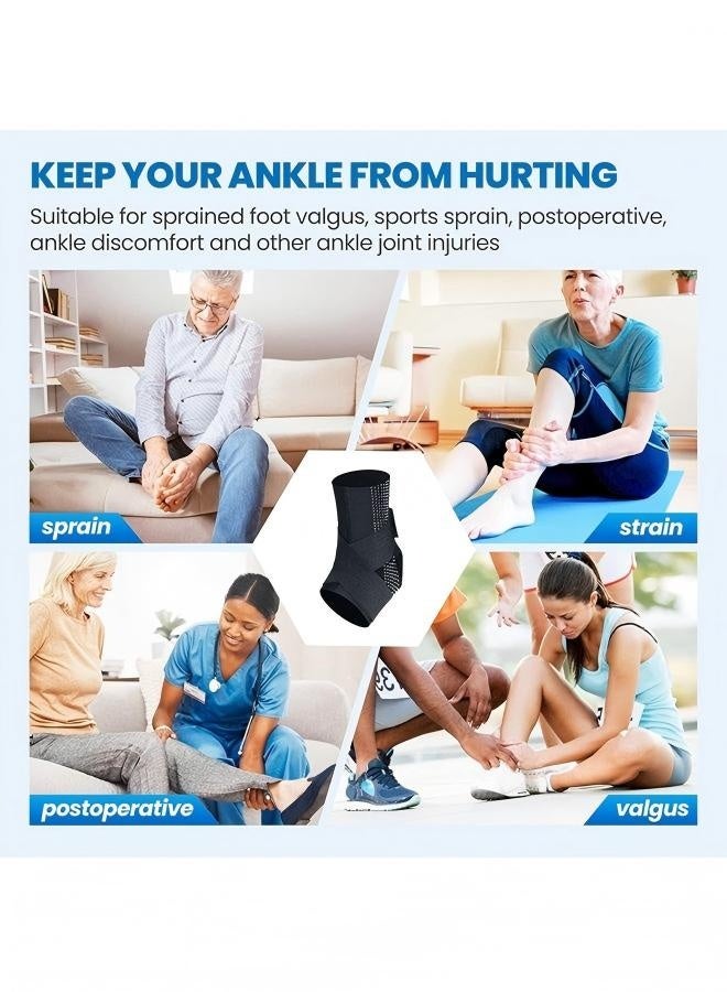 زوج واحد من دعامة الكاحل، دعامة كم للكاحل مع وسادة جل، لفافة كاحل من السيليكون ودعامة للكاحل لتخفيف التهاب اللفافة الأخمصية، لفافة كاحل رفيعة للغاية قابلة للتهوية وقابلة للتعديل، دعامة حزام كم الكاحل (XL، مقاس 7-10 للرجال/مقاس 8-11 للنساء) - Image 5