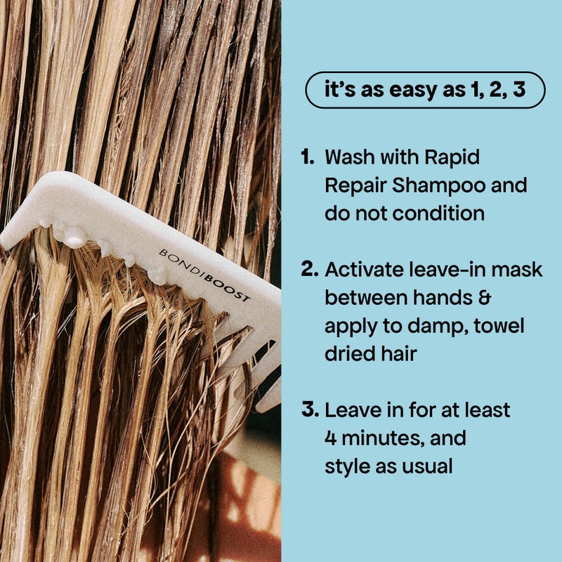 BONDIBOOST Rapid Repair Bond Builder + Leave-In Hair Treatment for Dry Damaged Hair [3.38 fl oz], Strengthens & Restores + Advanced Hair Repair Solution for Healthier & Shinier Results - Image 5