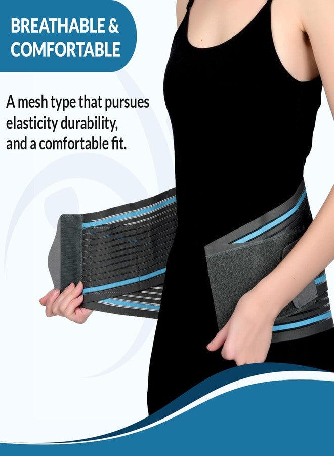 AccuSure Contoured Lumbo Sacral LS Support Belt For Lower Back Brace Support, Posture Correction, Back Pain Relief For Men and Women (L) - Image 3