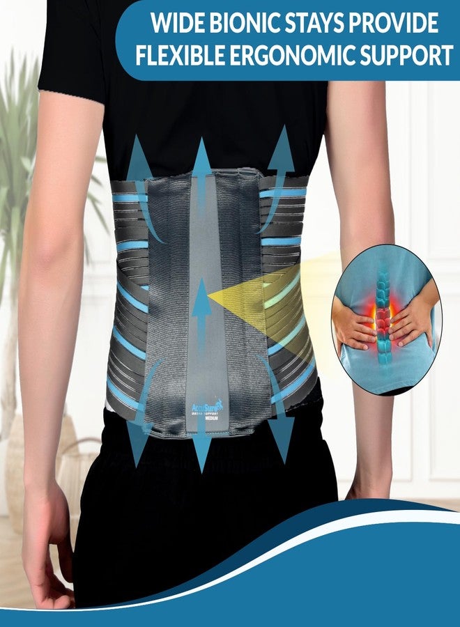 AccuSure Contoured Lumbo Sacral LS Support Belt For Lower Back Brace Support, Posture Correction, Back Pain Relief For Men and Women (L) - Image 4