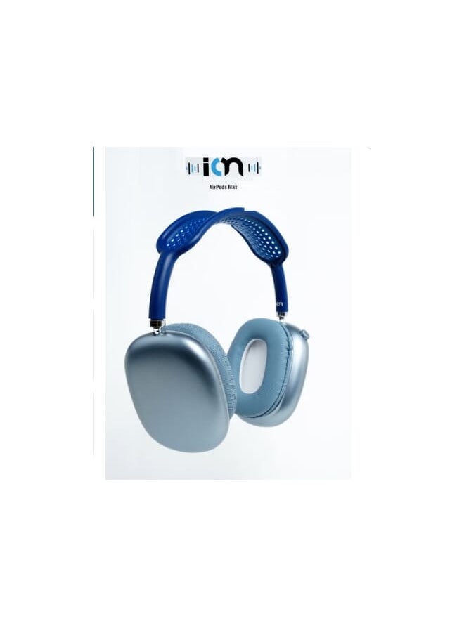 ION - Airpods Max Bluetooth Wireless headphones with Case. Blue - Image 1
