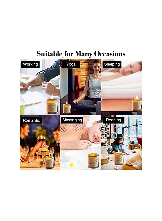 The Bros Aromatherapy Candle Set Soy Wax Scented Candles Large Brown Jar Candle 3 Pack Long Burning Time Lasting Fragrance for Home Scented Aromatherapy Festival Gifts Set- Lavender Sandalwood Rose Scents - Image 4