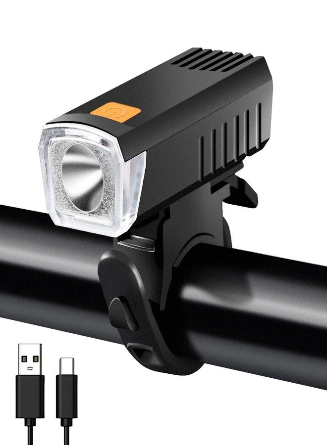 VICTGOAL Cycle Light Type-C Rechargeable Front Light for Cycle Waterproof High Bright Anti-Glare Bicycle Light with 3 Lighting Modes for Night Riding (Black) - Image 1