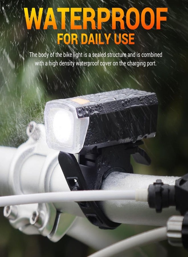 VICTGOAL Cycle Light Type-C Rechargeable Front Light for Cycle Waterproof High Bright Anti-Glare Bicycle Light with 3 Lighting Modes for Night Riding (Black) - Image 4