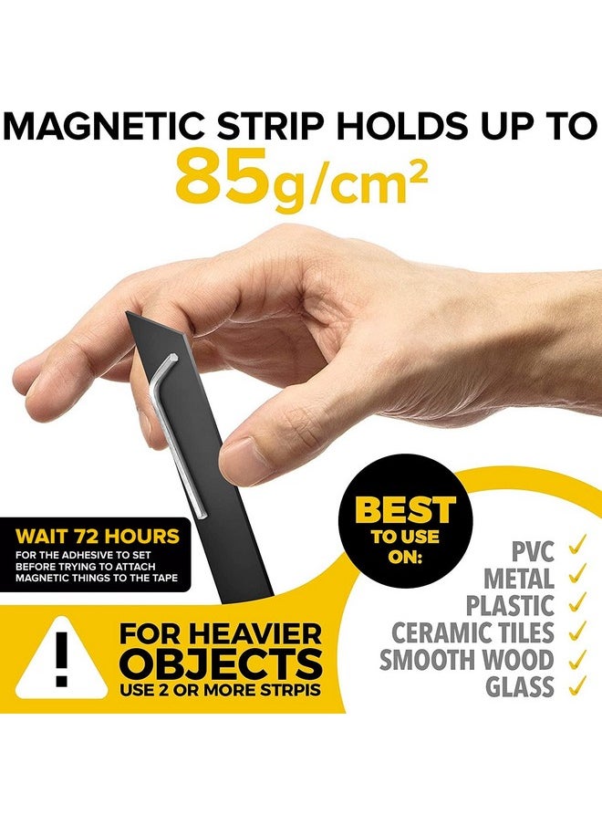 X-bet MAGNET - Flexible Magnetic Tape - 1/2 Inch X 10 Feet Magnetic Strip With Strong Self Adhesive - Ideal Magnetic Roll Tape For Diy And Craft Projects - Sticky Magnets For Refrigerator And Dry Erase Board - Image 1