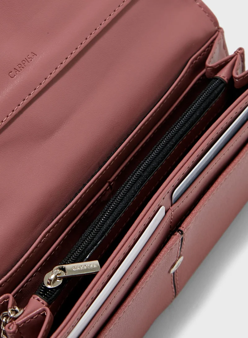 CARPISA Flap Over Multi Pocket Purse