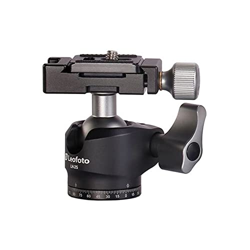 Leofoto - LH-25 Tripod Head with PU-25 Quick Release Plate - Ultra Light and Small - Load Capacity: 6 kg - LH-25+PU-25 - Image 1