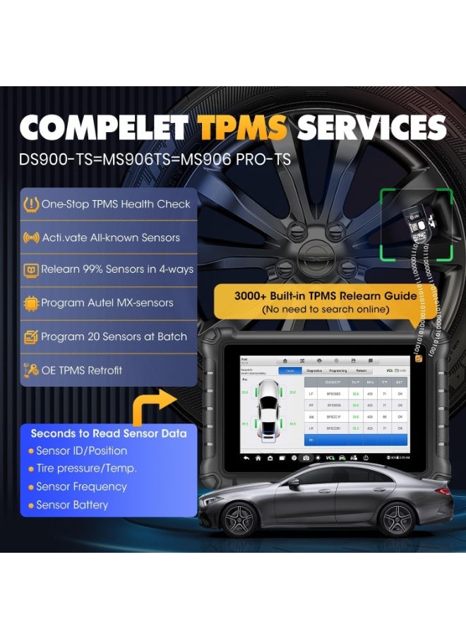 أوتل نظام تشخيص أعطال السيارات MaxiDAS DS900-TS | حلول متكاملة لنظام مراقبة ضغط الإطارات (TPMS) | تغطية شاملة للمركبات | نظام مستوى المعدات الأصلية (OE-Level) | تقنية Smart AutoVIN | اتصال لاسلكي متقدم | تحديثات فورية | تشخيصات نظام مراقبة ضغط الإطارات (TPMS) | تغطية OBD Relearn | إدارة ورش عمل متعددة المهام  - Image 4