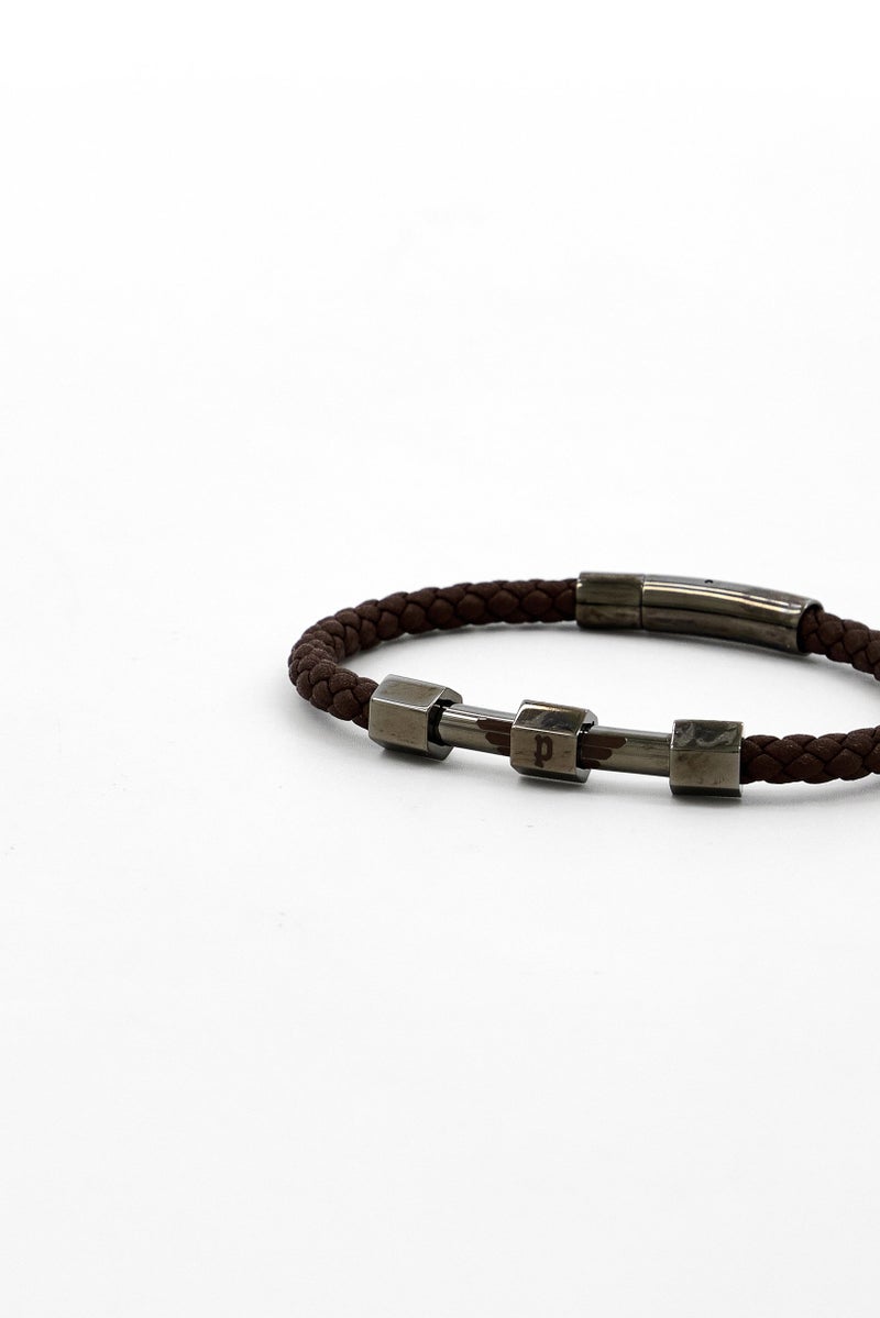 POLICE Men Leather Fashionable Bracelet , Brown  - Image 4