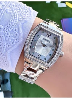 Ferrucci Rectangular Stone Women's Metal Band Wristwatch  - Image 1