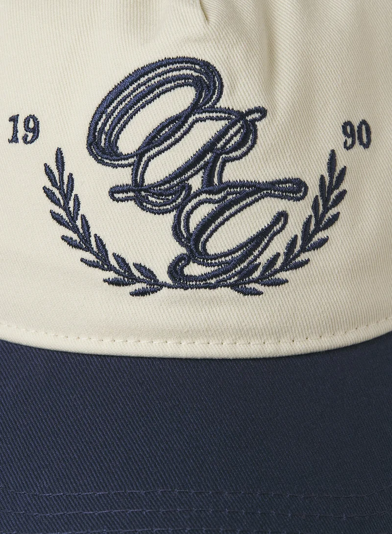 JACK & JONES Crown Blue Graphic Curved Peak Cap for Men | Best Price UAE