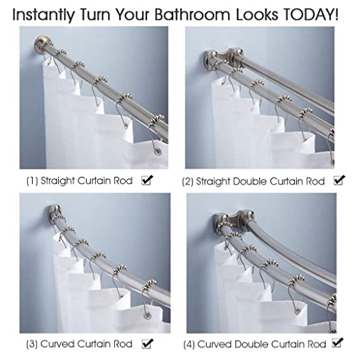 HASTHIP Stainless Steel Curtain Hooks, Approx. 6 x 4cm/2.3 x 1.6 inch, Silver, 12 Pieces - Image 5